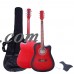 Zimtown New 41" Full Size Adult 6 Strings Cutaway Folk Acoustic Guitar   